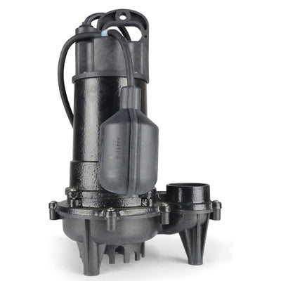 Eco-Flo Heavy Duty Cast Iron Sump Pump with Wide Angle Switch, Black (For Parts)