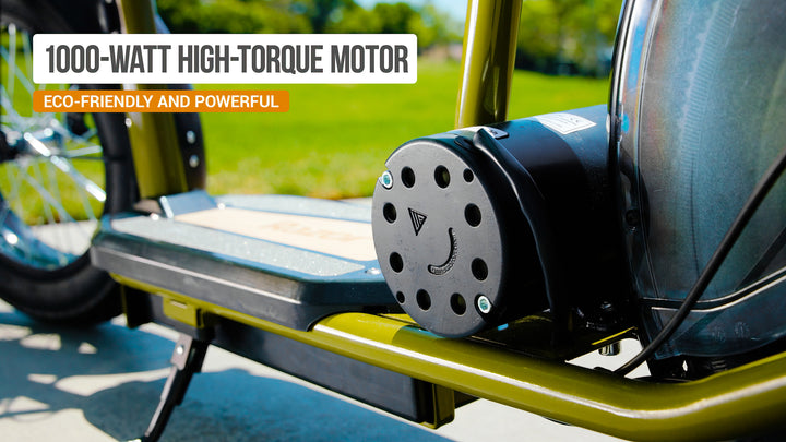 Razor EcoSmart Cargo Electric Utility Scooter for Adults, 1000-Watt Motor, Green