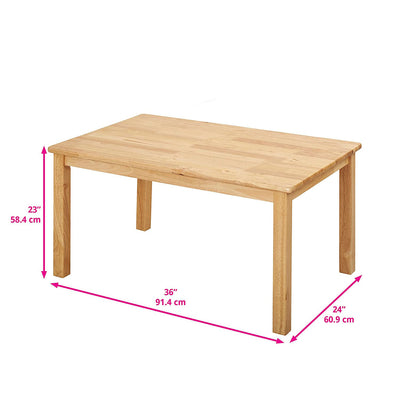 ECR4Kids 24 x 36 Inch Wood Kids All Purpose Workbench Play Table, Natural Finish
