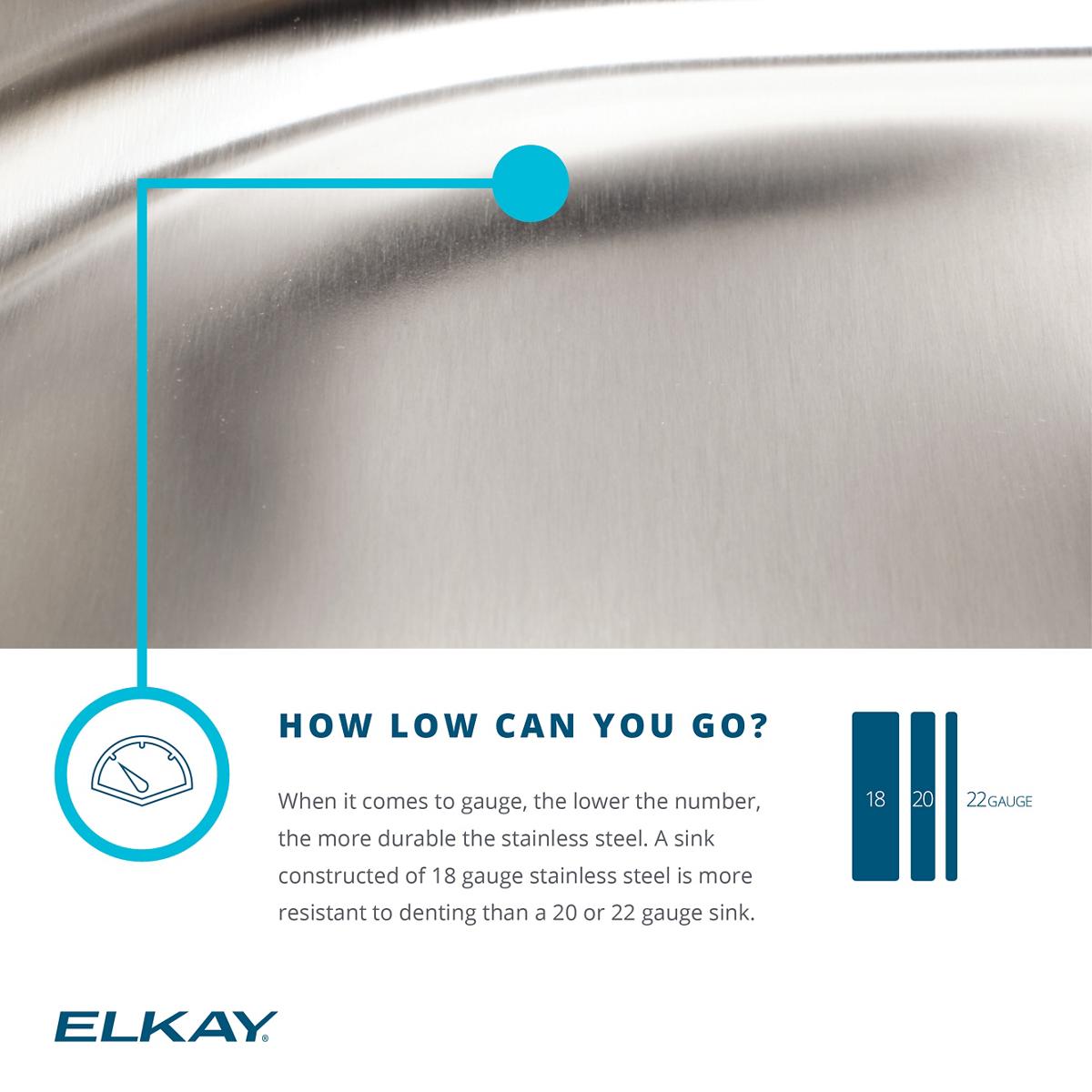 Elkay Crosstown 25.5" Rectangular Undermount Single Bowl Kitchen Sink (Open Box)