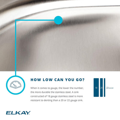 Elkay Crosstown 25.5" Rectangular Undermount Single Bowl Kitchen Sink (Open Box)