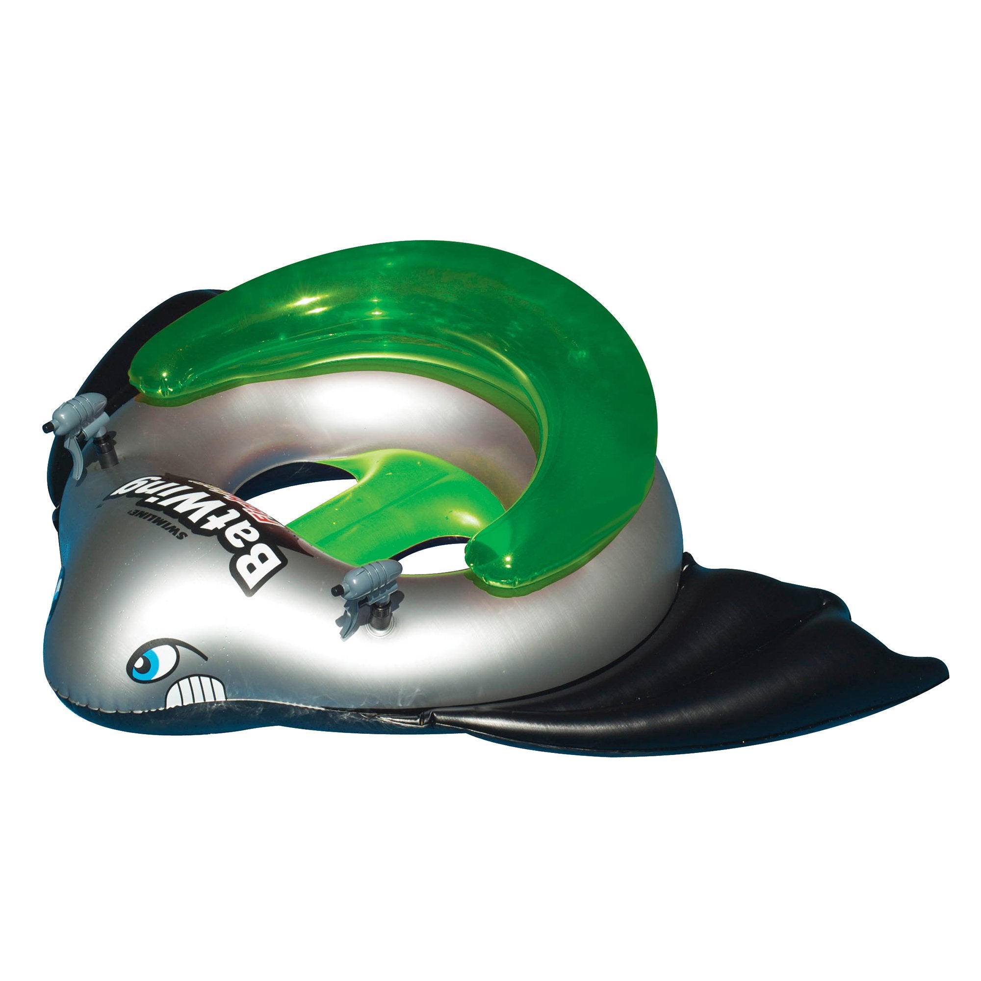 Bundle: Giant Inflatable Ride-On Flamingo & BatWing Ride On Inflatable Tube Set