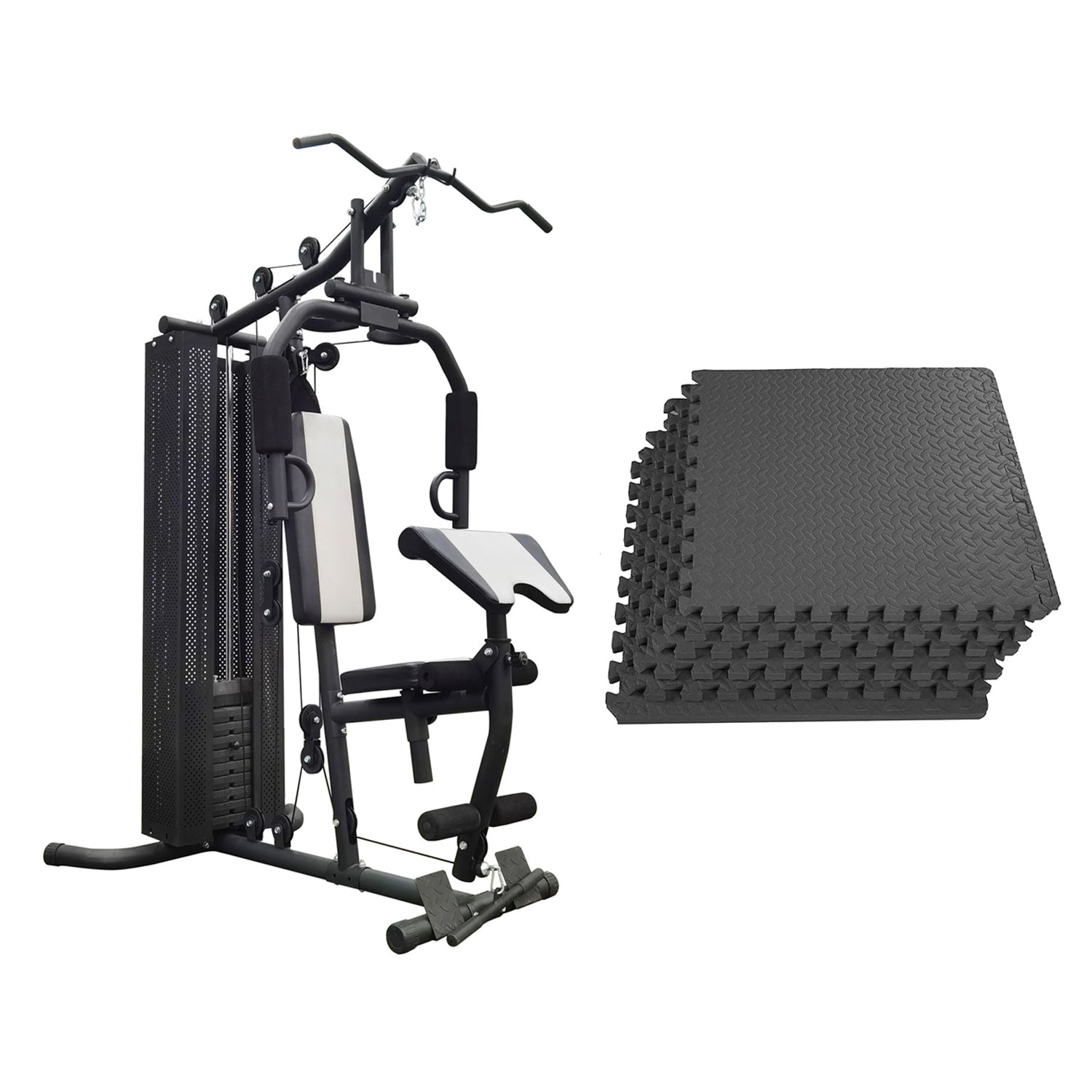 Everyday Essentials Home Gym Bench Strength Workout Station and Exercise Mat - VMInnovations