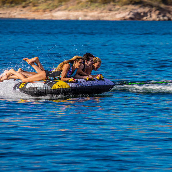 Rave Sports 02408 Mass Frantic 4 Rider Inflatable Water Float Towable Boat Tube - VMInnovations