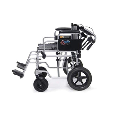 Graham Field Aluminum 24" Bariatric Transportation Wheelchair, Black (Open Box) - VMInnovations