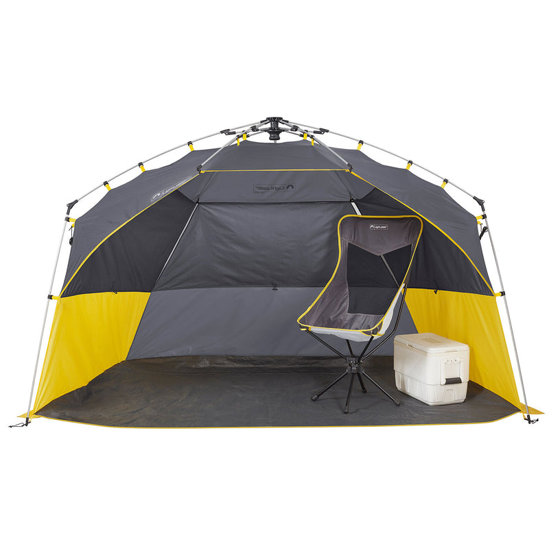 Lightspeed Outdoor Pop Up 4 Person Family Sport Shelter with 360 View, Yellow