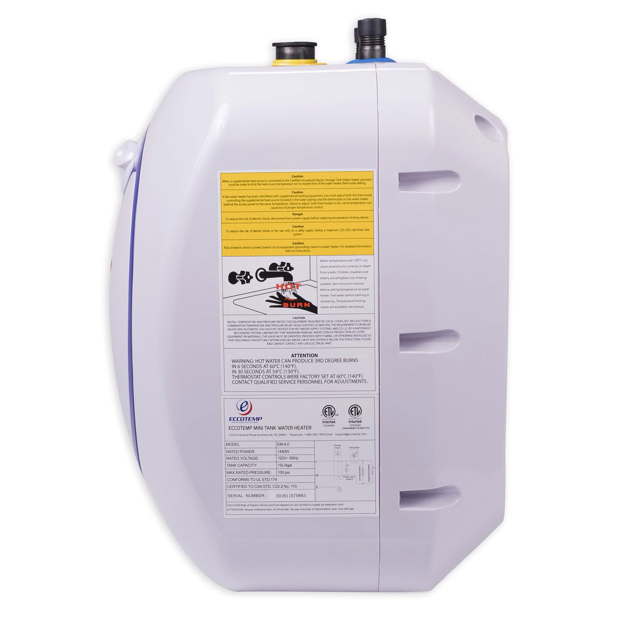 Eccotemp EM 2.5 Gallon Under Sink Hot Water Heater (Certified Refurbished)