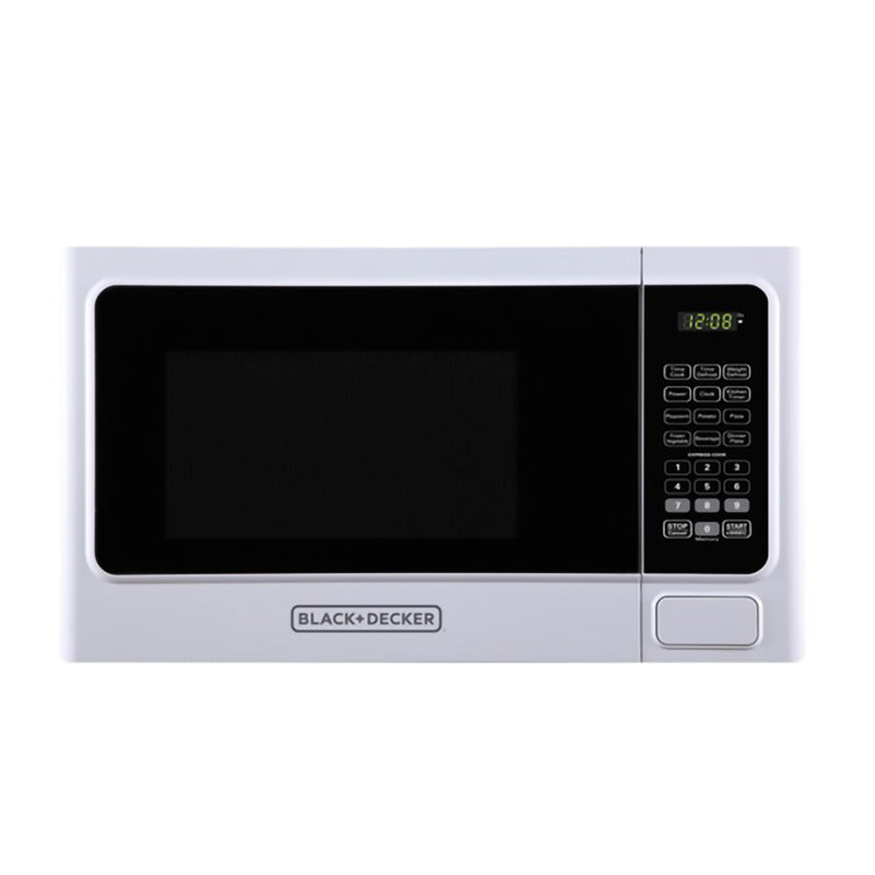 Black and Decker 1000 Watt 1.1 Cubic Feet Table Microwave Oven, White (Open Box)