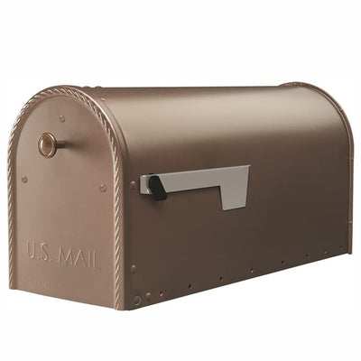 Gibraltar Mailboxes Edwards Steel Large Post Mount Mailbox, Bronze (Damaged)