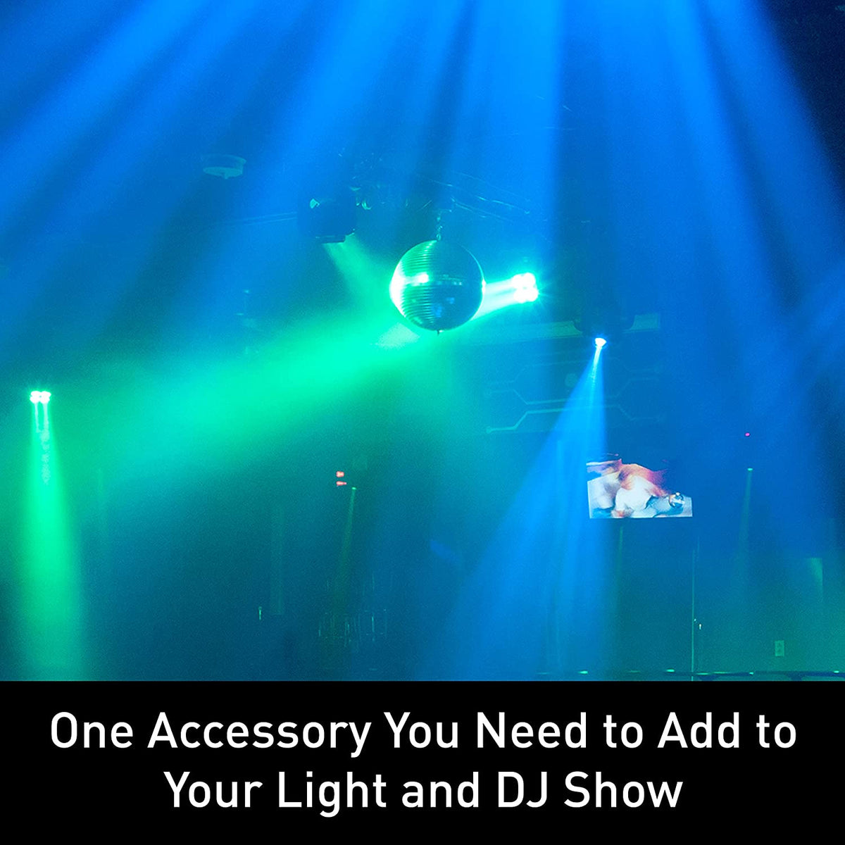 Eliminator Lighting Mirror Disco Ball & 2 Spot Lights & Disco Ball Stand & Bag
