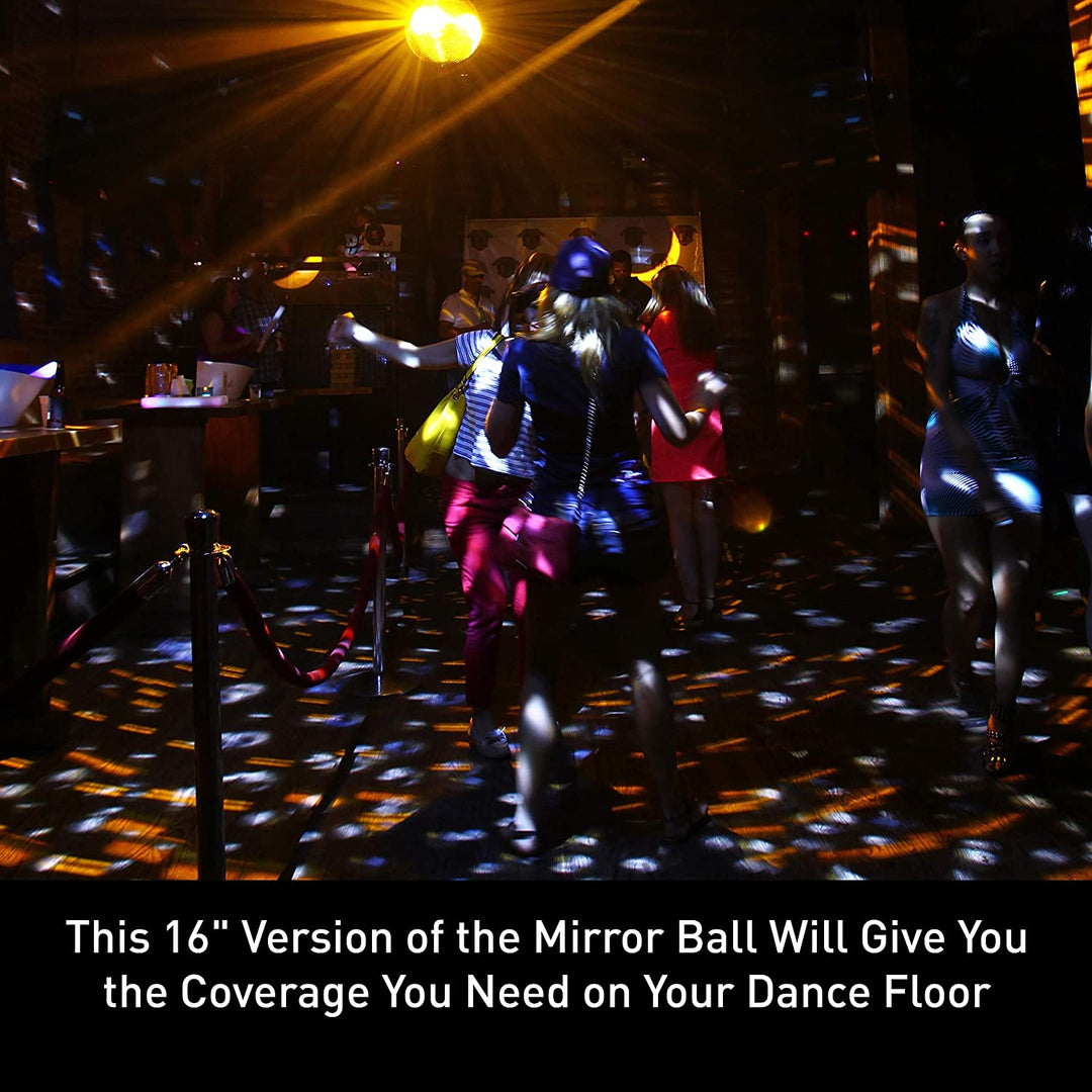 Eliminator Lighting EM16 Hanging Mirror Disco Ball for Parties, 16 Inch Diameter - VMInnovations