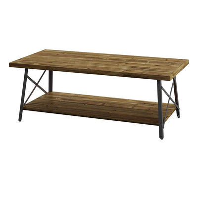 Emerald Home Chandler 45 Inch Long Rustic Coffee Table, Natural Fir (Open Box)