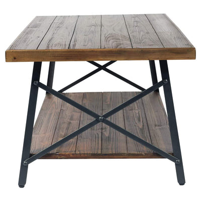 Emerald Home Chandler 45 Inch Long Rustic Coffee Table, Natural Fir (Open Box)