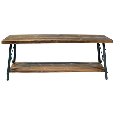 Emerald Home Chandler 45 Inch Long Rustic Coffee Table, Natural Fir (Open Box)