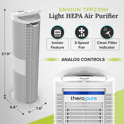 ENVION Therapure Medium and Large Room HEPA Air Purifier w/Light Technology