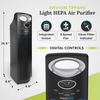 ENVION Medium/Large Room Air Purifier with Digital Controls & Timer (For Parts) - VMInnovations