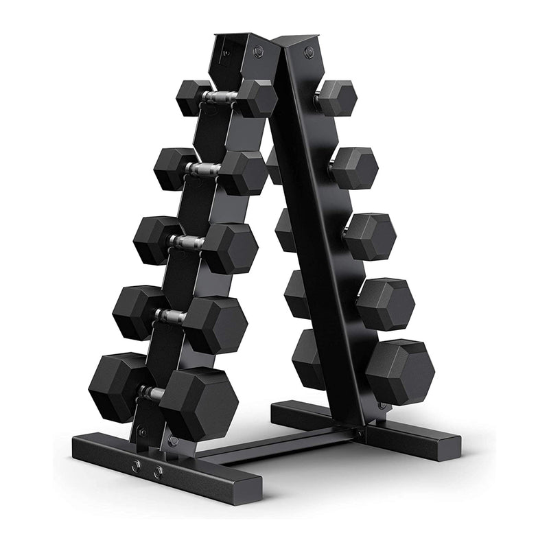 Epic Fitness Heavy Duty 5 Tier A Frame Dumbbell Weight Rack - Stand Only (Used)