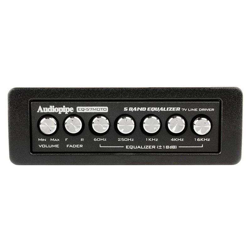 AudioPipe 5 Band 7V Line Driver Car Audio Graphic Equalizer, Black (Open Box)