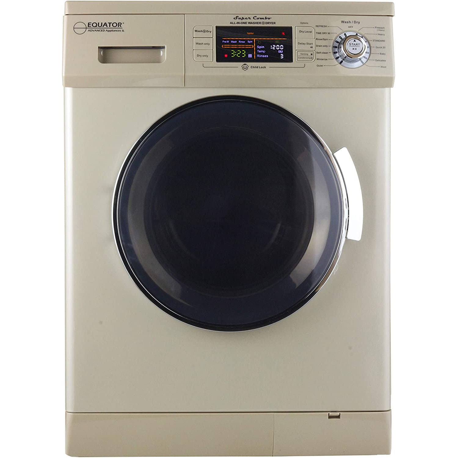 Equator Super Combination Vent/Ventless Home Washing Machine Dryer Unit, Gold
