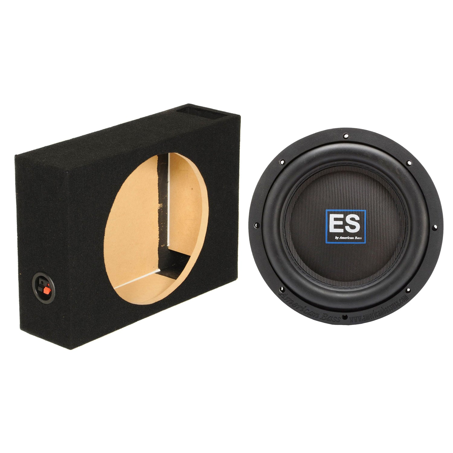 American Bass ES 1044 10 Inch 1000 Watt Subwoofer Speaker with Vented Enclosure