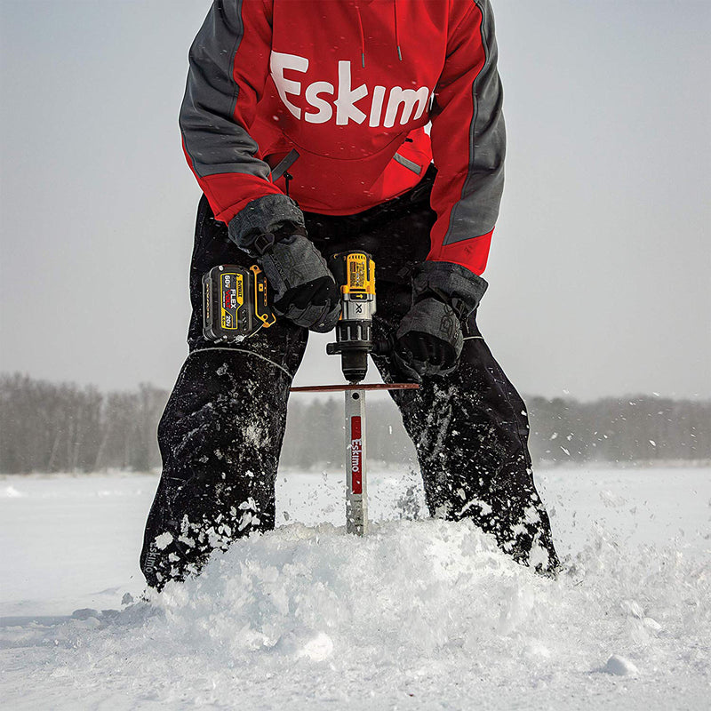 Eskimo 35400 Ice Fishing 6 Inch Steel Blade Pistol Ice Auger Bit Attachment, Red