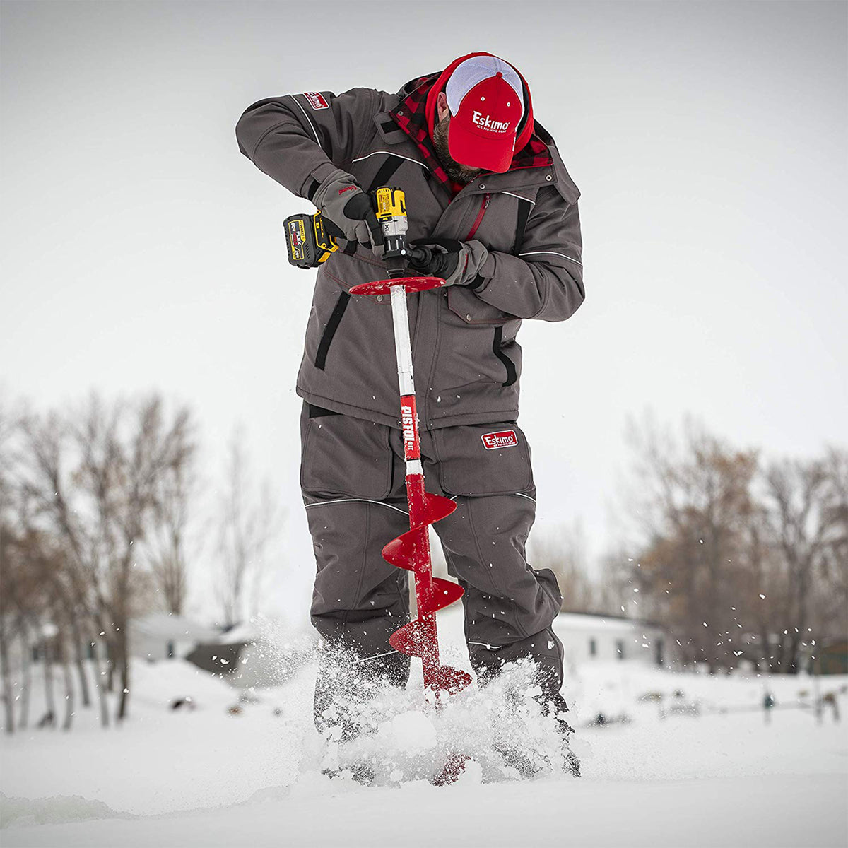 Eskimo Ice Fishing 8 Inch Steel Blade Pistol Ice Auger Bit Attachment(For Parts)