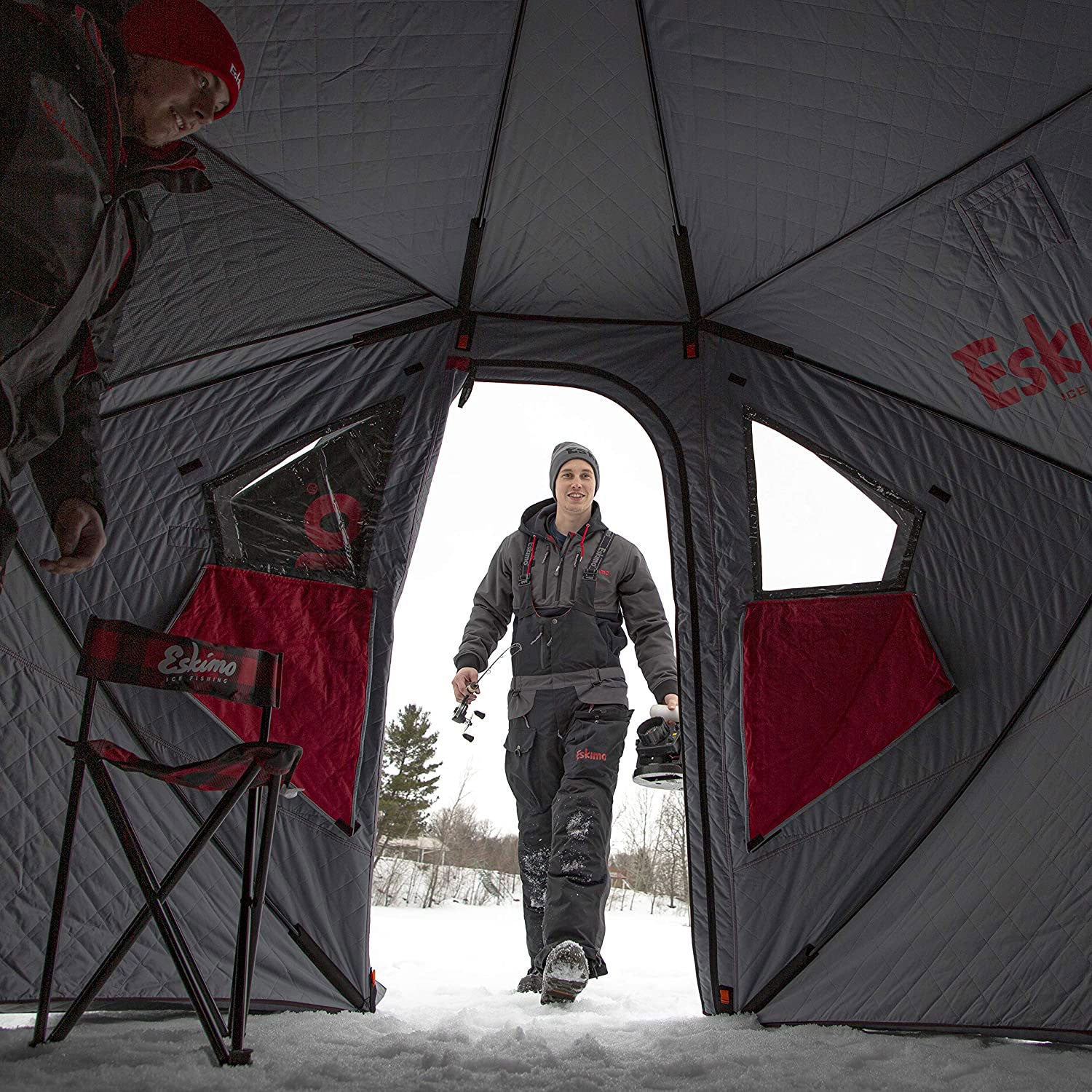 Eskimo 250XD 3 Person Portable Insulated Popup Ice Fishing Tent Shelter (Used)