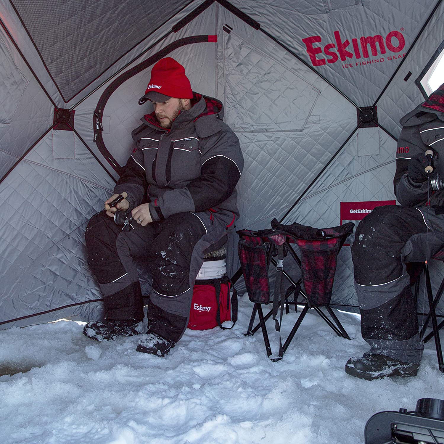 Eskimo Outbreak 250XD 3 Person Portable Insulated Popup Ice Fishing Tent Shelter (Refurbished)