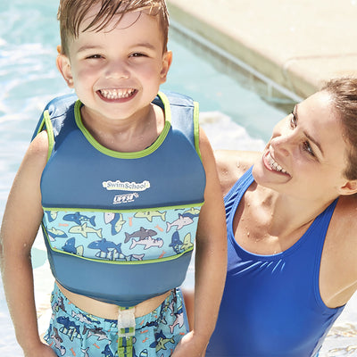 Aqua Leisure 4 to 6 Years  Swim Trainer, Medium/Large, Aqua/Shark (Open Box)