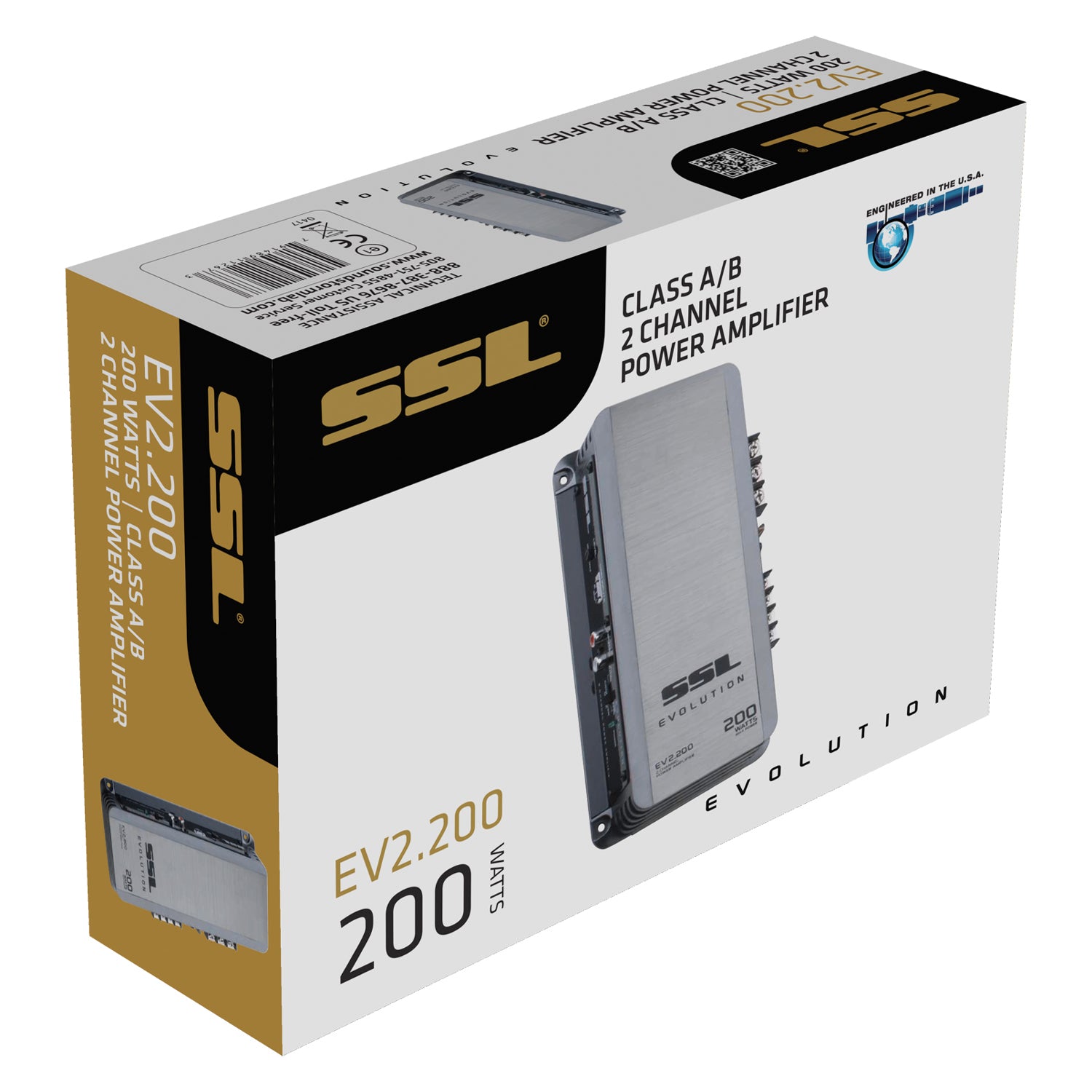 SOUNDSTORM EV2.200 Evolution 200 Watt 2-Channel Full Range Class A/B Amplifier - VMInnovations
