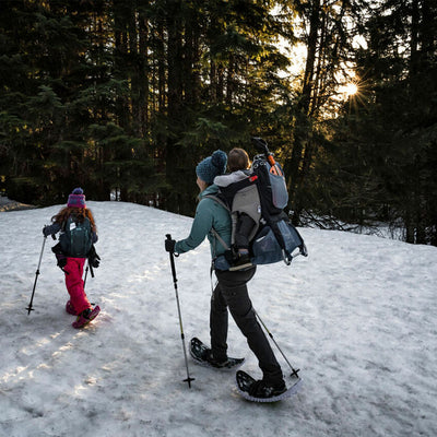Crescent Moon Eva Foam Deck Recreational and Running Snowshoes for Adults, Red - VMInnovations