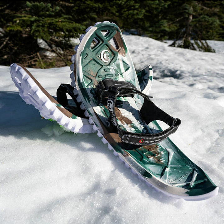 Crescent Moon Foam Deck Recreational Running Snowshoes -Adults, Camo (Open Box)