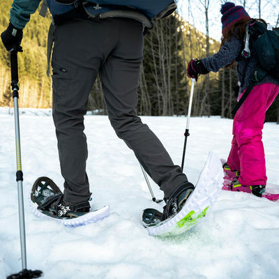 Crescent Moon Eva Foam Deck Recreational and Running Snowshoes for Adults, Red - VMInnovations