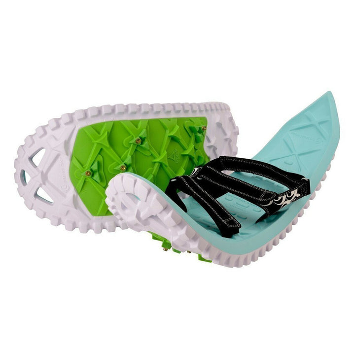 Crescent Moon Eva Foam Deck Recreational Running Snowshoes for Adults, Seafoam