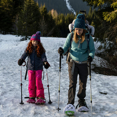 Crescent Moon Eva Foam Deck Recreational Running Snowshoes for Adults, Seafoam - VMInnovations