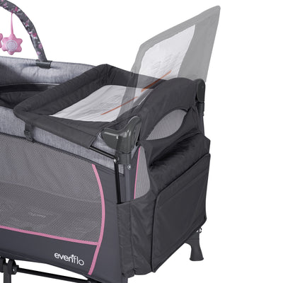 Evenflo Portable 4-in-1 Safe BabySuite DLX Home Infant Playard, Poppy(For Parts)