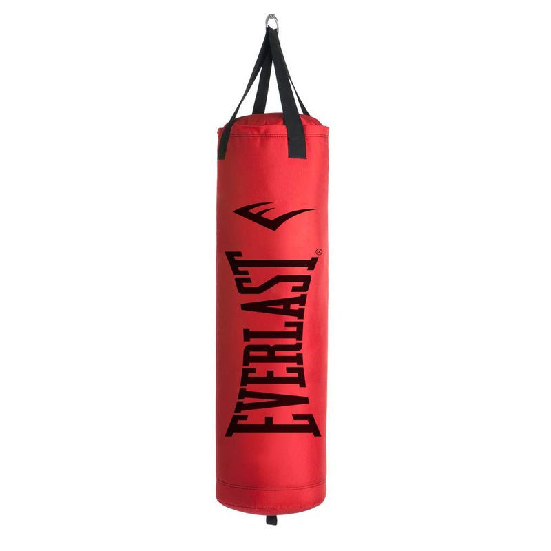 Everlast 80 LB Hanging Polycanvas Heavy Kickboxing Punching Bag, Red (Open Box)