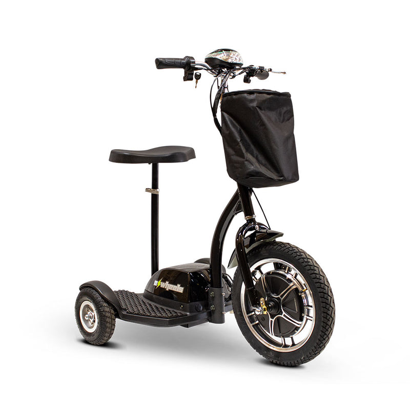 EWheels Stand N Ride Rechargeable Electric Recreational Mobility Scooter, Black