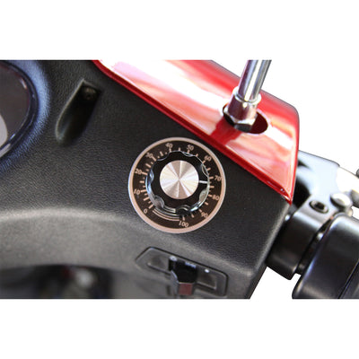 EWheels EW-36 3 Wheeled Wide Body Mobility Scooter w/ Anti Theft Alarm, Red - VMInnovations