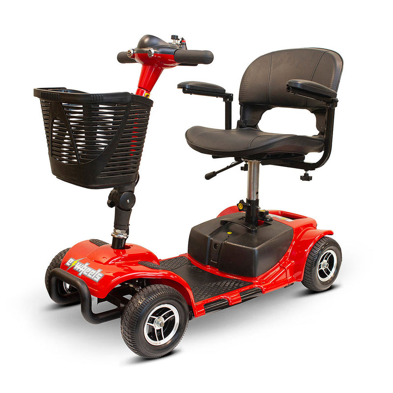 EWheels 4 Wheel Travel Electric Battery Medical Mobility Scooter, Red (Open Box)