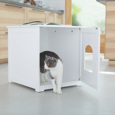 zoovilla Kitty Litter Loo Hidden Litter Box Furniture Enclosure White (Open Box)