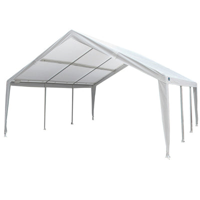 King Canopy 12 x 20 & 20 x 20 Feet 8 Leg Dual Size Expandable Canopy, White