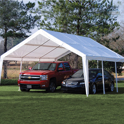 King Canopy 12 x 20 & 20 x 20 Feet 8 Leg Dual Size Expandable Canopy, White