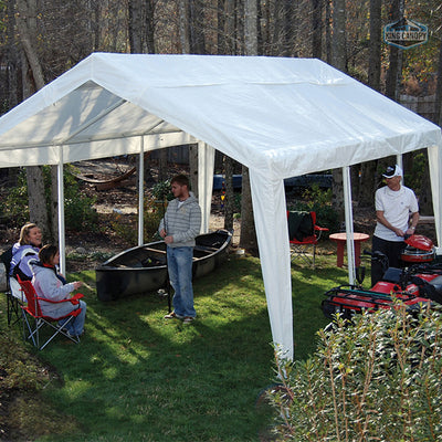 King Canopy 12 x 20 & 20 x 20 Feet 8 Leg Dual Size Expandable Canopy, White