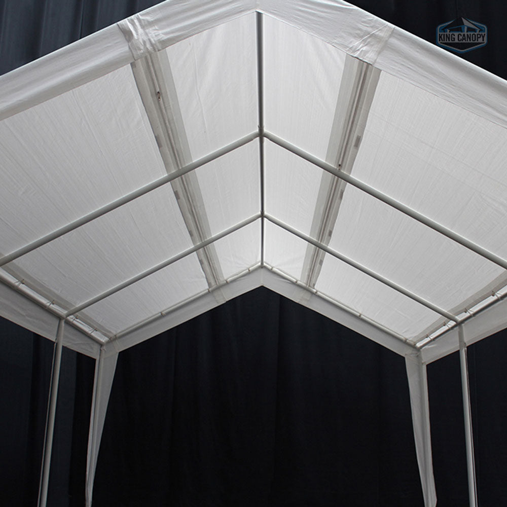 King Canopy 12 x 20 & 20 x 20 Feet 8 Leg Dual Size Expandable Canopy, White