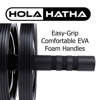 HolaHatha Exercise Fitness Ab Core Toner Workout Double Ab Roller Wheel (Used) - VMInnovations