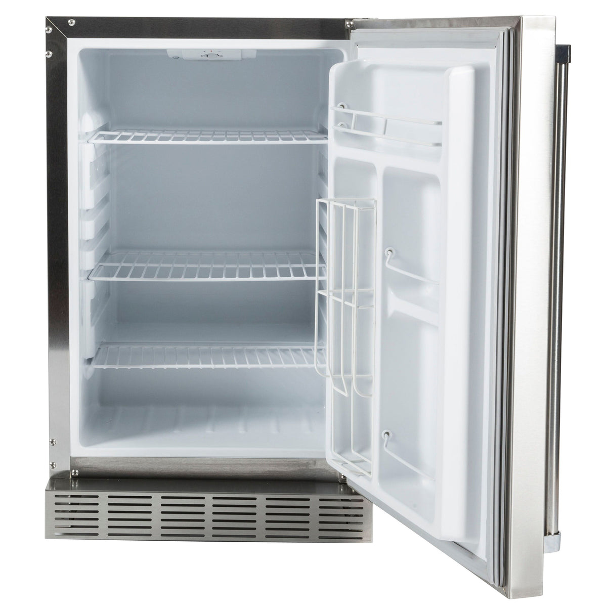 Coyote Outdoor 21 In Steel Built In Right Hinge Refrigerator, Silver (Open Box)