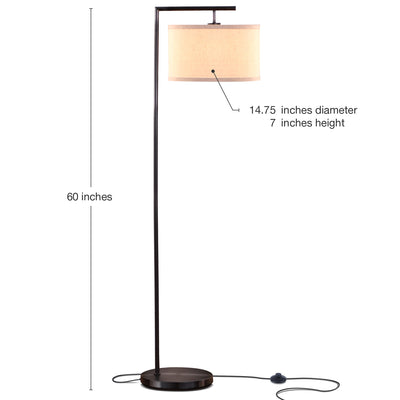 Brightech Montage Drum Shade Standing Floor LED Smart Lamp Shade (Open Box)