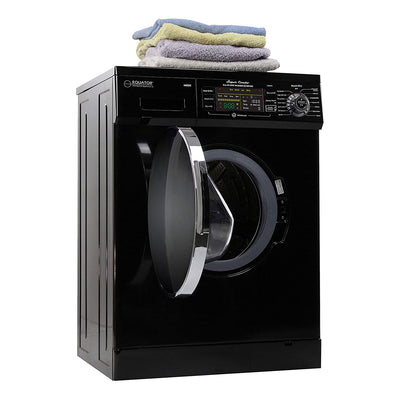 Equator Super Combination Vent/Ventless Home Washing Machine Dryer Unit, Black