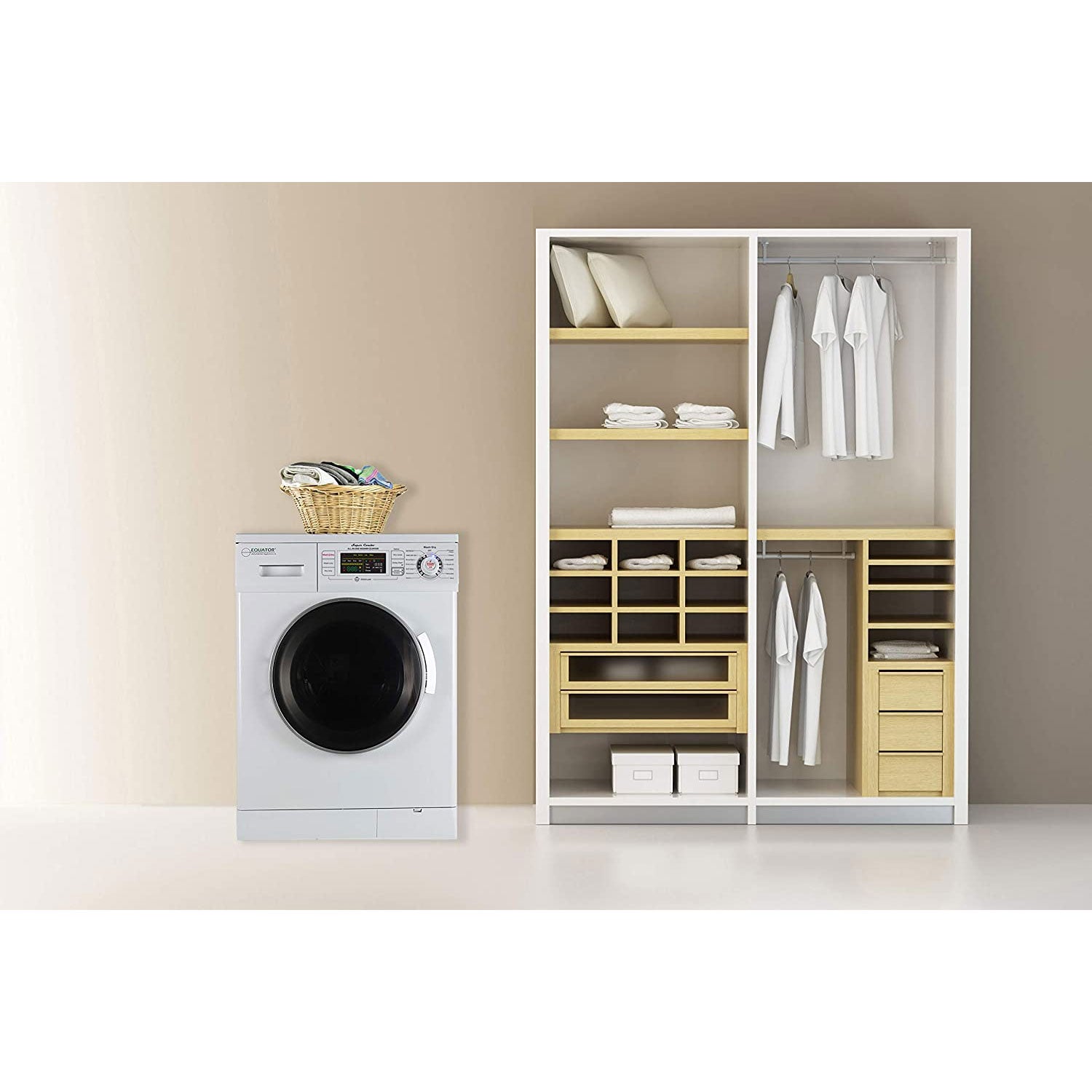 Equator Super Combination Vent/Ventless Home Washing Machine Dryer Unit, White